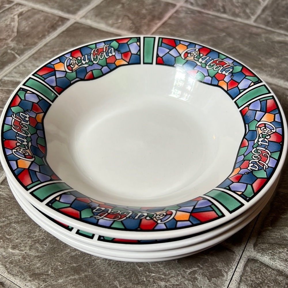 Set of FOUR Gibson Coca Cola bowls